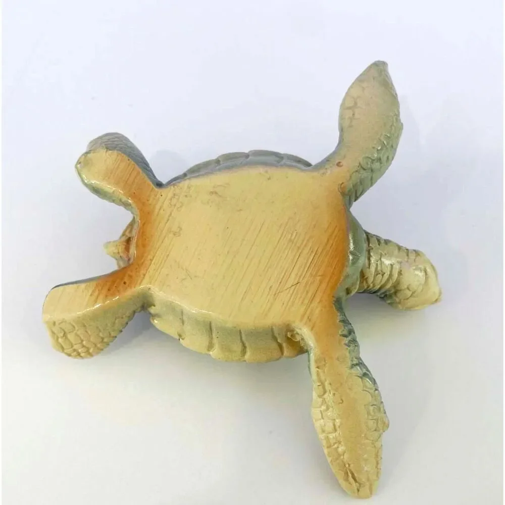 Blue Sea Turtle Painted Resin Figurine